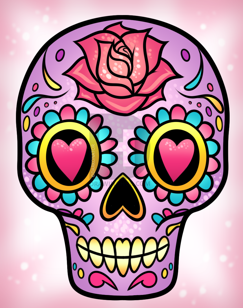 839x1063 How To Draw A Sugar Skull Easy, Step