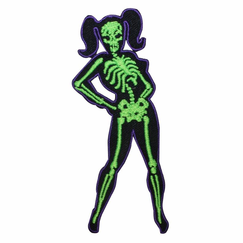 794x794 Skeleton Girl Hands On Hip Bunches Pigtail Kreepsville Etsy