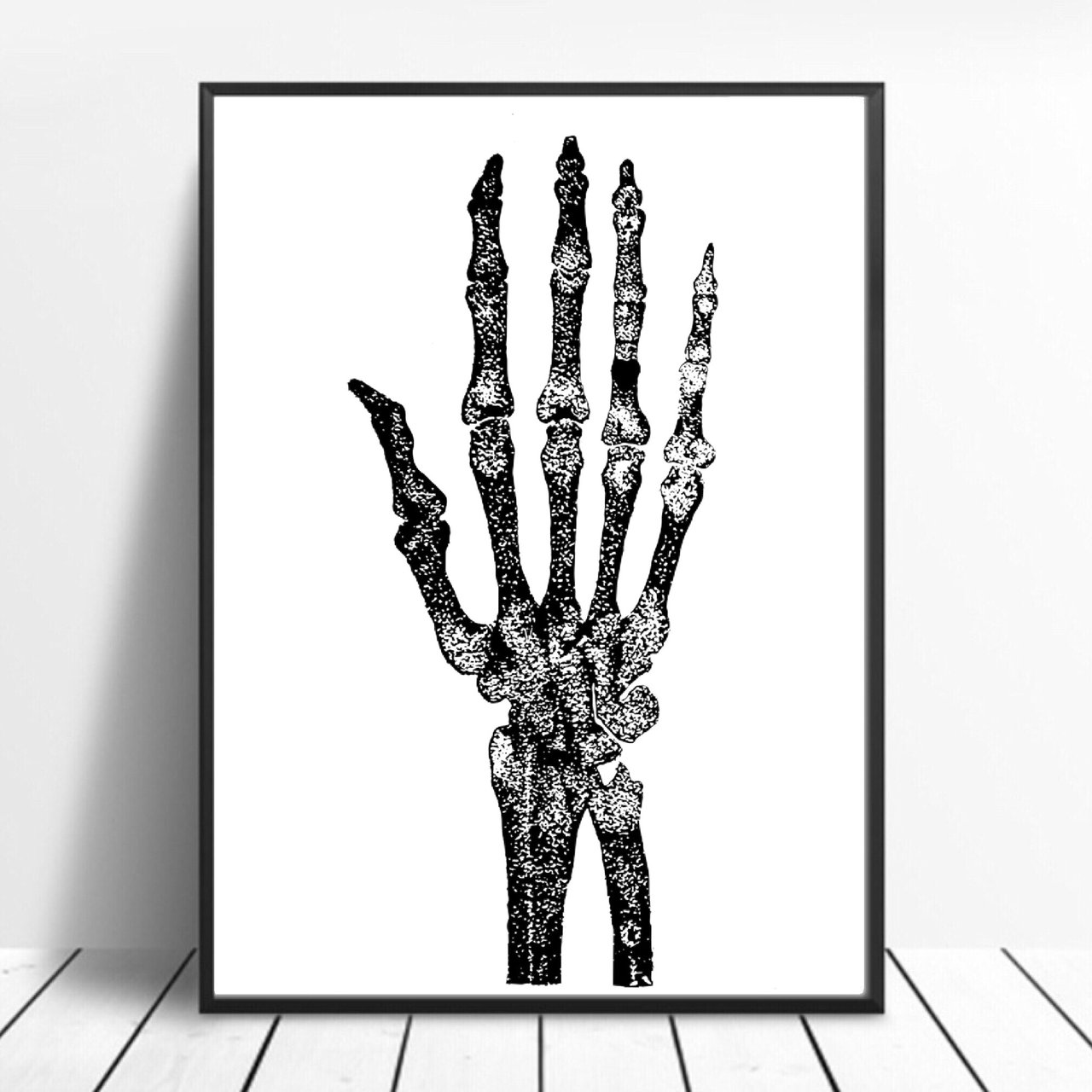 1280x1280 Skeleton Hand Size Glossy Print Frames Are Not For Uk
