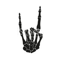 200x200 Skeleton Hand Heavy Metal, Vector Illustration Stock Vectors