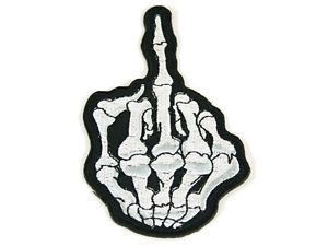 300x225 Extreme Largeness Iron On Patch Skeleton Finger Tumblr Diy