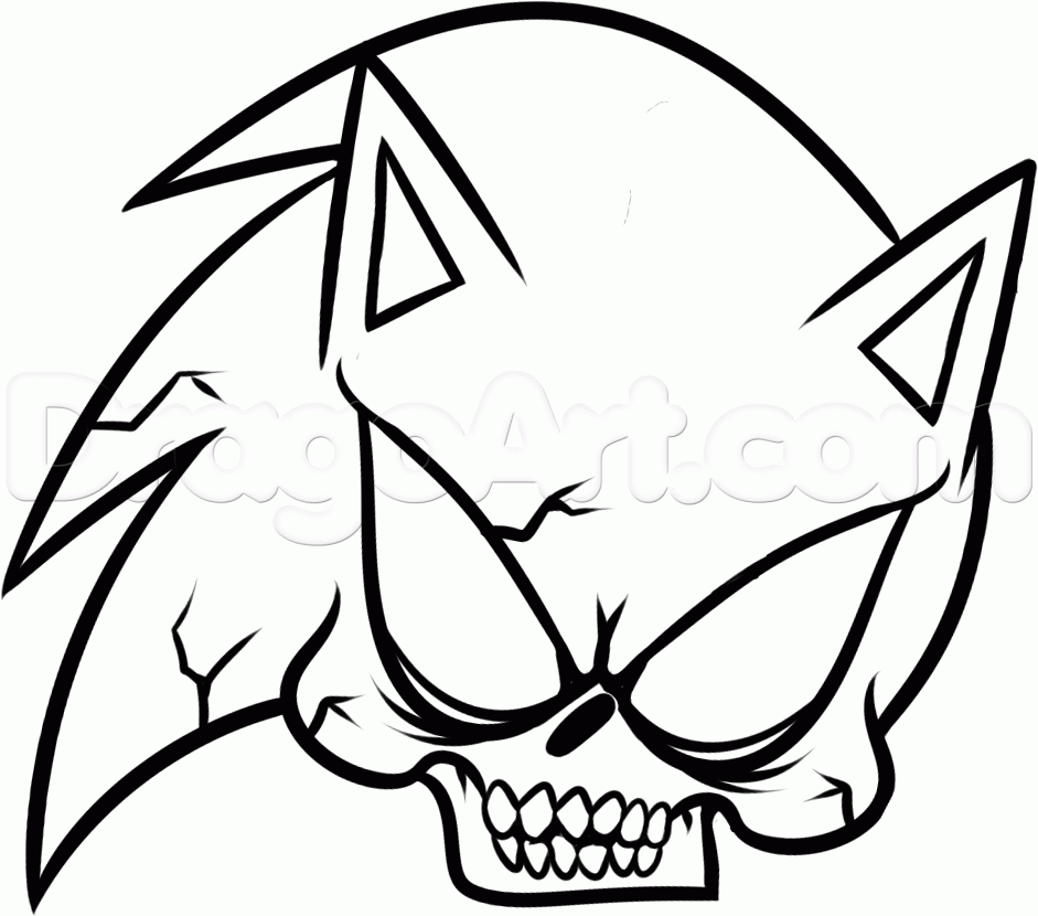 941x830 Draw Sonics Skull, Step