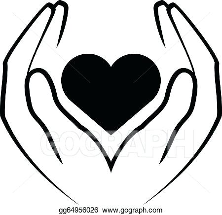 450x436 Drawing Of A Hand Holding A Heart Running