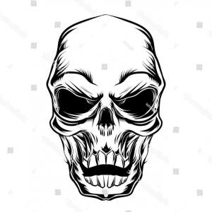 300x300 Photostock Vector Demon Head Skull Vector Hoodamathrun