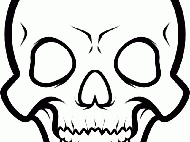 640x480 Skeleton Head Clipart Skull Drawing