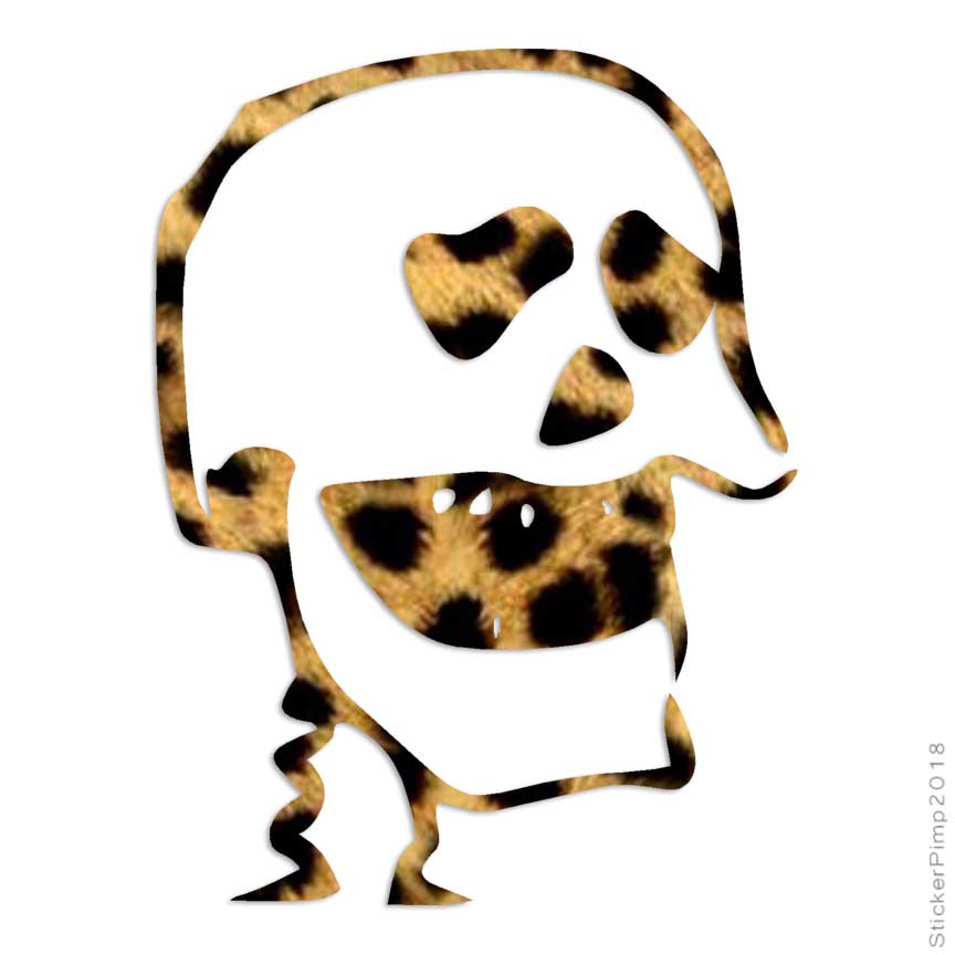 864x864 Skeleton Head Skull Drawing Decal Sticker Choose Pattern + Size