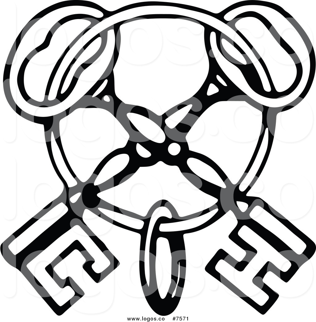 1024x1044 Royalty Free Clip Art Vector Logo Of Black And White Crossed