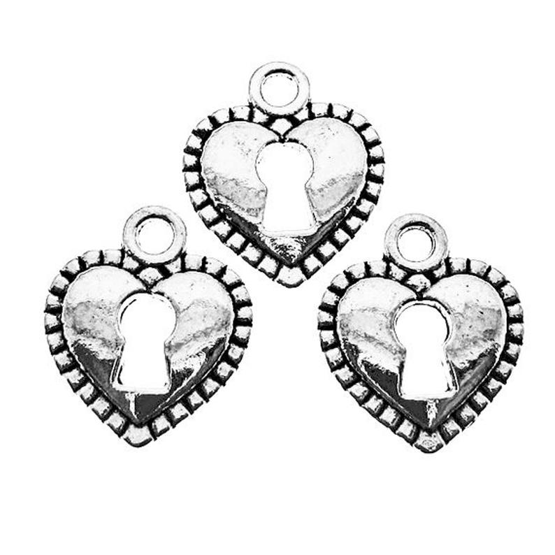 794x794 antique silver heart skeleton key lock charms silver heart etsy