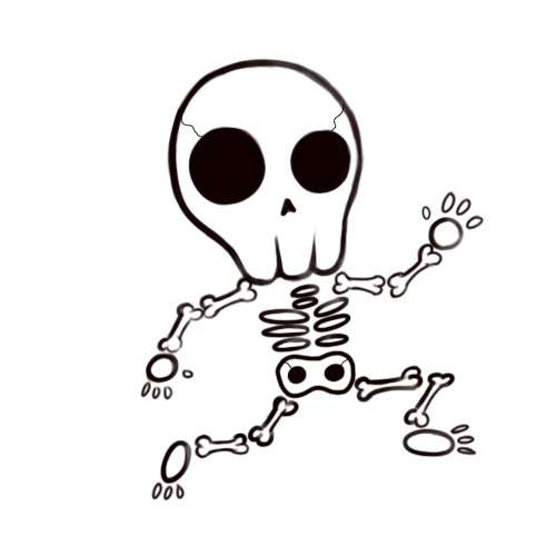 500x500 Cartoon Skeleton Images Group With Items