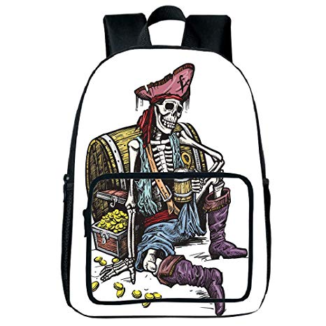 466x466 Increase Capacity Square Front Bag Backpack Pirate