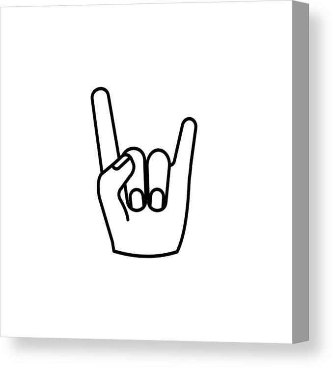 678x750 Rock And Roll Hand Sign Vector Sketch Icon Isolated Hand Drawn