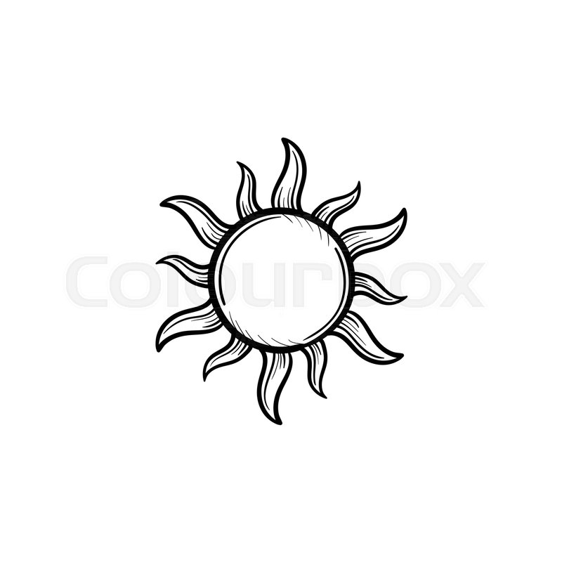 800x800 Sun Hand Drawn Outline Doodle Icon Stock Vector Colourbox