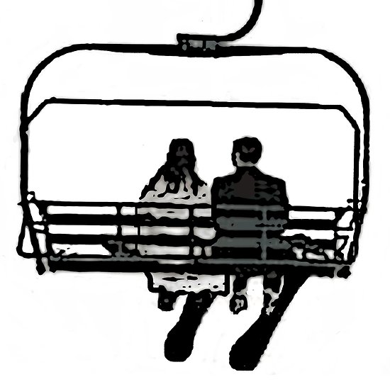 550x549 snowboarder ski lift love couple posters