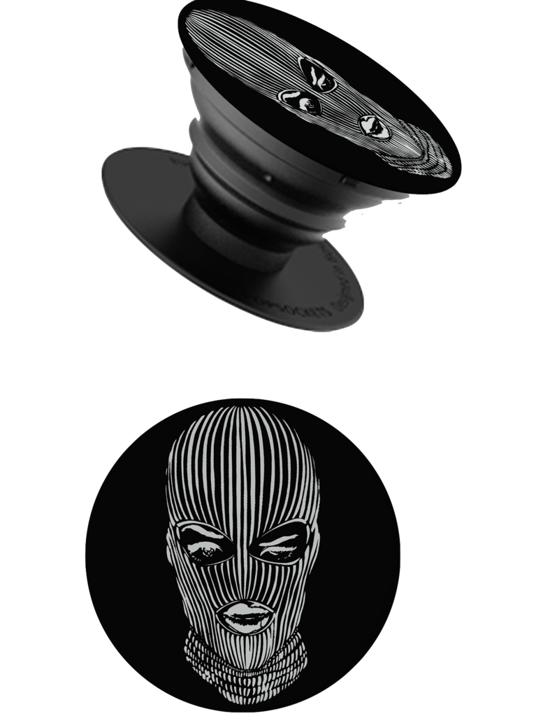 777x1024 Ski Mask Pop Socket In Black Badwood