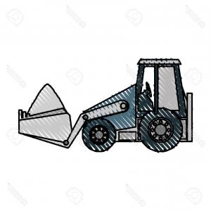 300x300 photostock vector colorful skid steer loader over white background