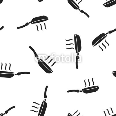 400x400 Frying Pan Icon Seamless Pattern Background Business Concept