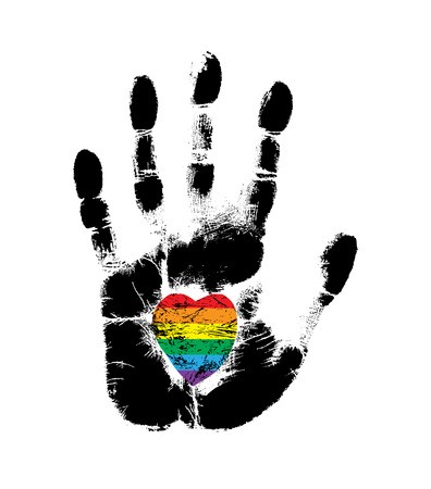 396x450 Rainbow Print Of Hand Human, Cute Skin Texture Pattern,vector