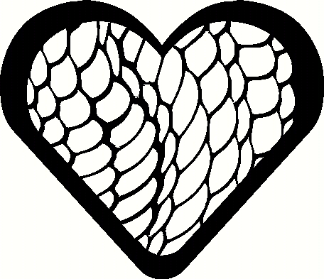 456x393 snake skin texture reusable heart shaped stencil cheeky tatz