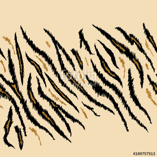 500x500 Tiger Texture Seamless Animal Pattern Striped Fabric Background