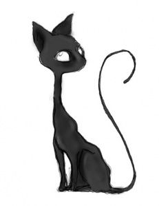 231x299 classic skinny cat tattoo ideas black cat tattoos, tim burton