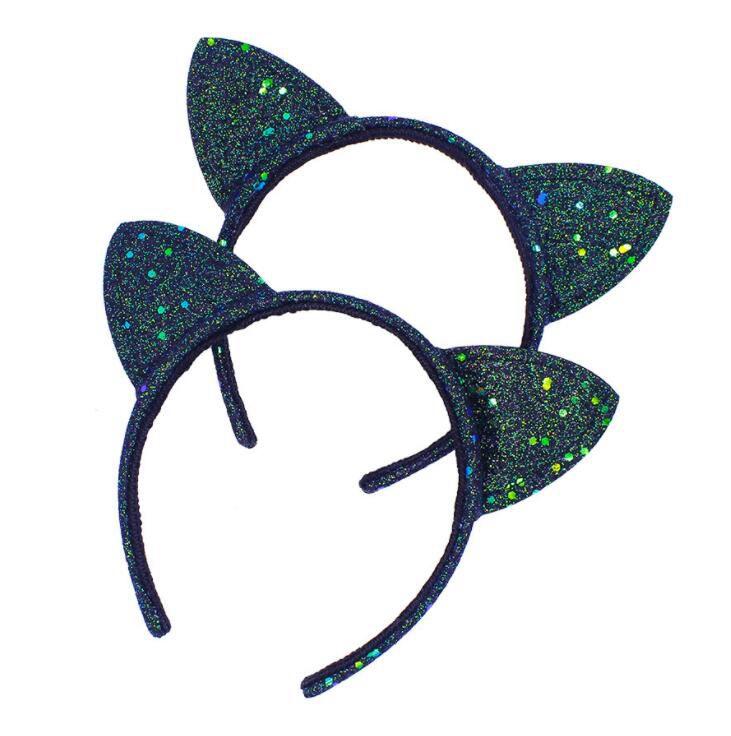 731x736 Glitter Starry Hairband Kids Infants Triangular Cat Ears Hairwear