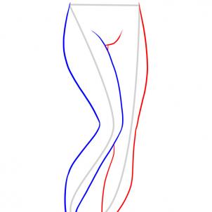 302x302 How To Draw Jeans, Step