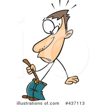 400x420 Skinny Cartoon People Group With Items