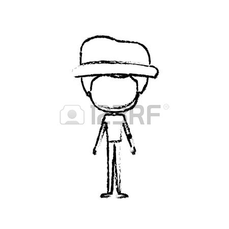 450x450 Skinny Man Cartoon Group With Items