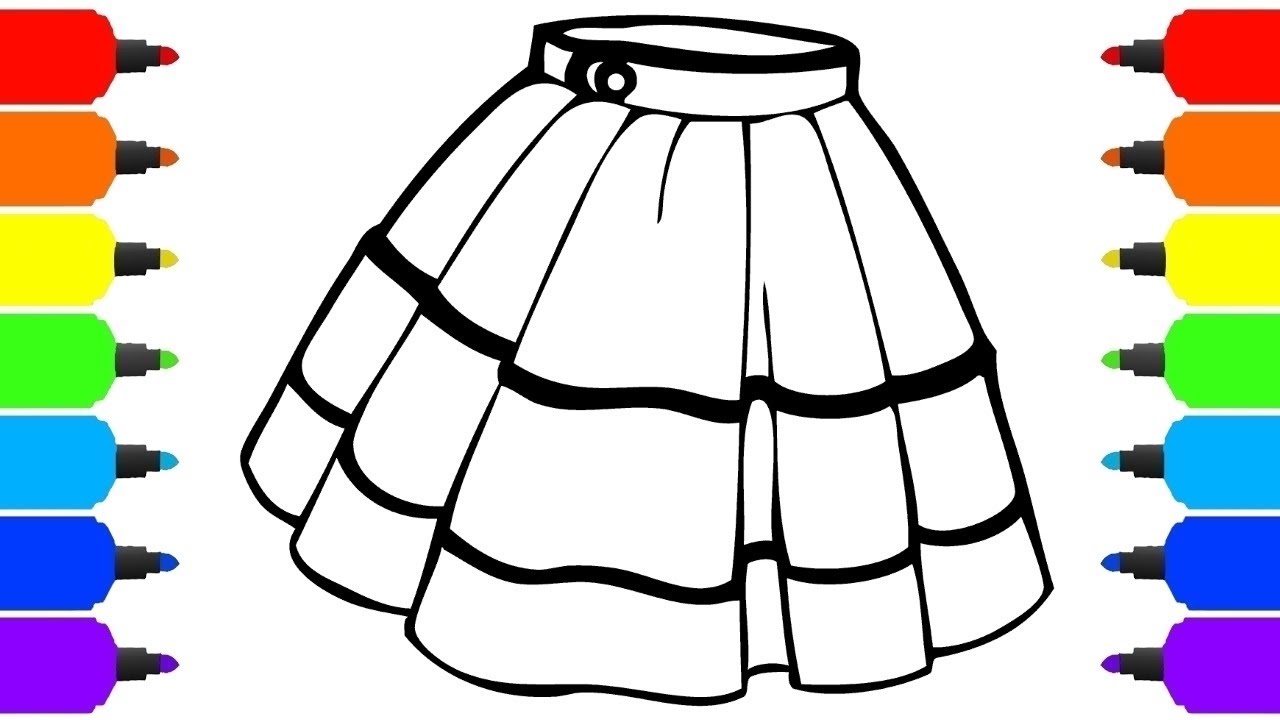 1280x720 Coloring Skirt For Baby Learn Rainbow Colors Drawings And Coloring