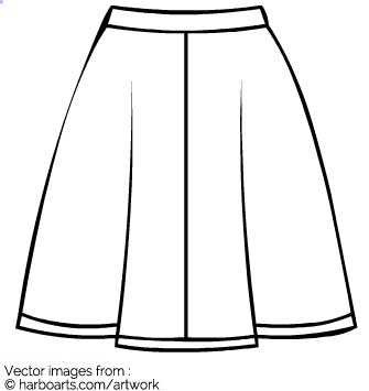 335x355 Download A Line Skirt Outline