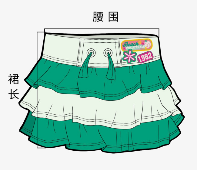 650x562 green skirt size drawing, green, skirt, dimensions png clipart
