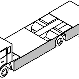 320x320 Normal Straight Side Skirt Attached To The Ton Truck Model