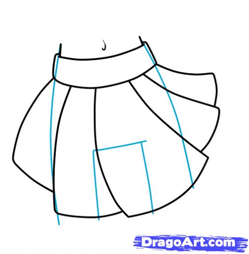 506x516 Skirt Tutorial Drawingartillustration In Drawings