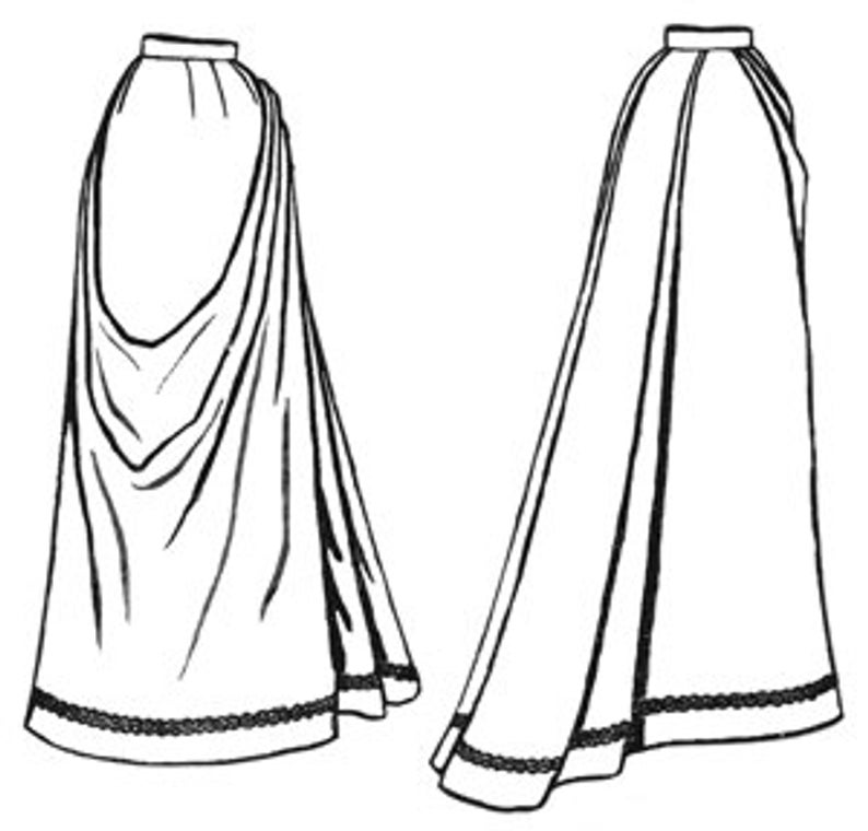 794x760 French Fan Skirt Sewing Pattern