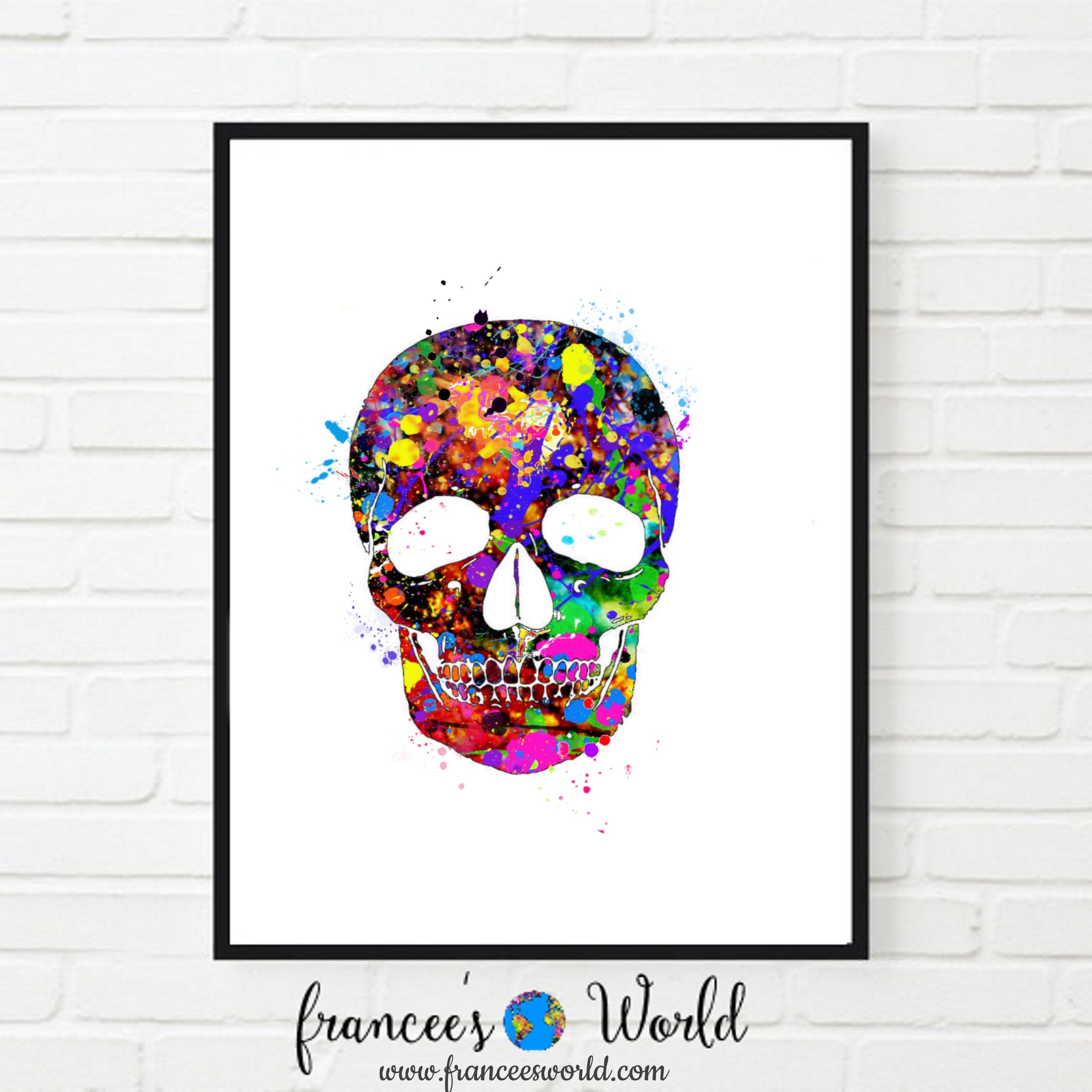2520x2520 Skull Anatomy Printable Watercolor Medical Art Science Art Etsy