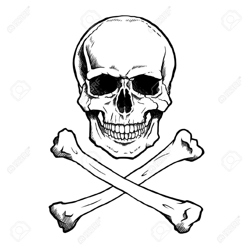 1024x1024 Skull And Bones Coloring Pages Free Pictures Of Drawings Download