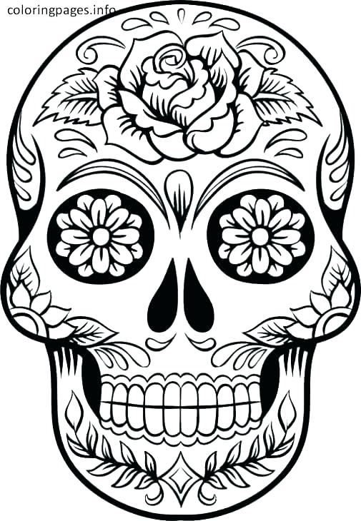 505x730 Skull And Bones Coloring Pages Medium Size Of Coloring Pages Skull
