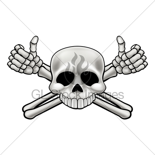 500x500 Skull And Crossbones Gl Stock Images