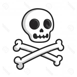 300x300 Cartoon Vector Illustration Skull Crossbones Image Sohadacouri