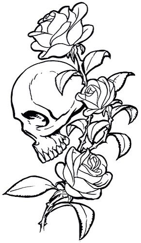 291x500 Skull And Rose Tattoos Tattoo Designs Skull Rose Tattoos