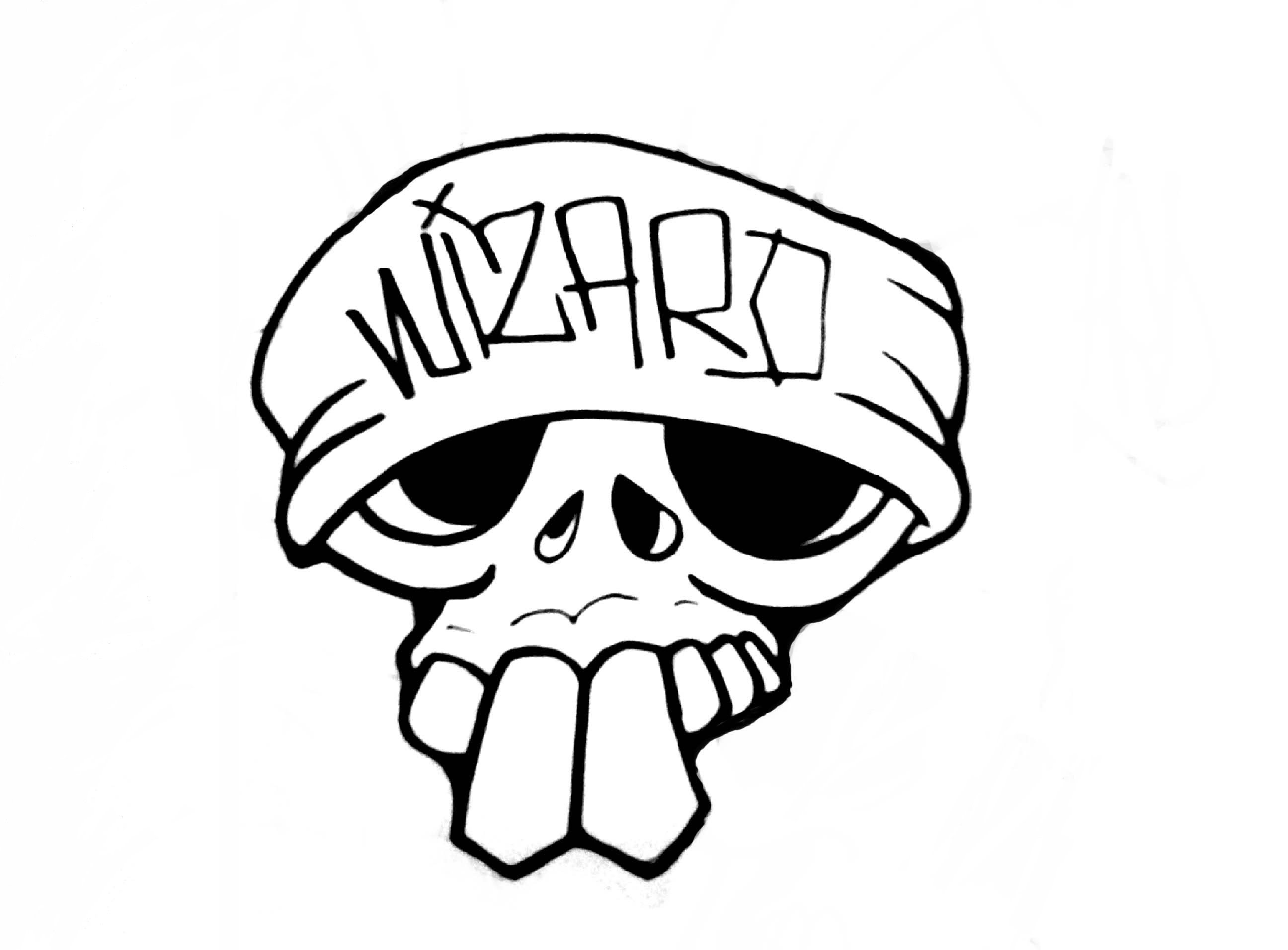 Skull Bandana Drawing