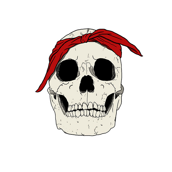 600x600 Gangsta Skull On Wacom Gallery