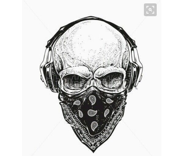 599x511 Pencil Art Skull, Skull Tattoos, Headphones Tattoo