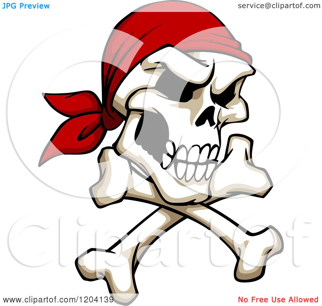 1080x1024 Skull With Bandana Drawing