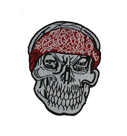421x450 Skull With Bandana Patch