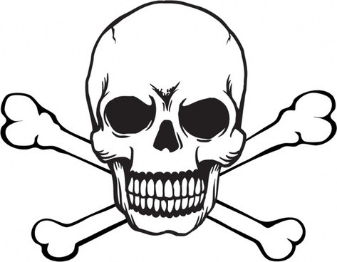 473x368 Crossbones Skull Drawing Transparent Png Clipart Free Download