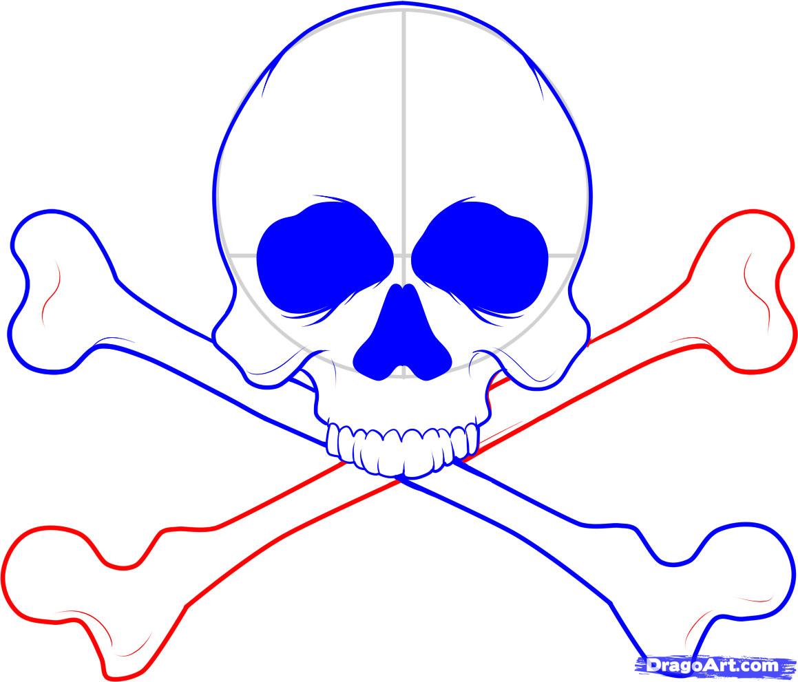1159x991 How To Draw A Skull, Step