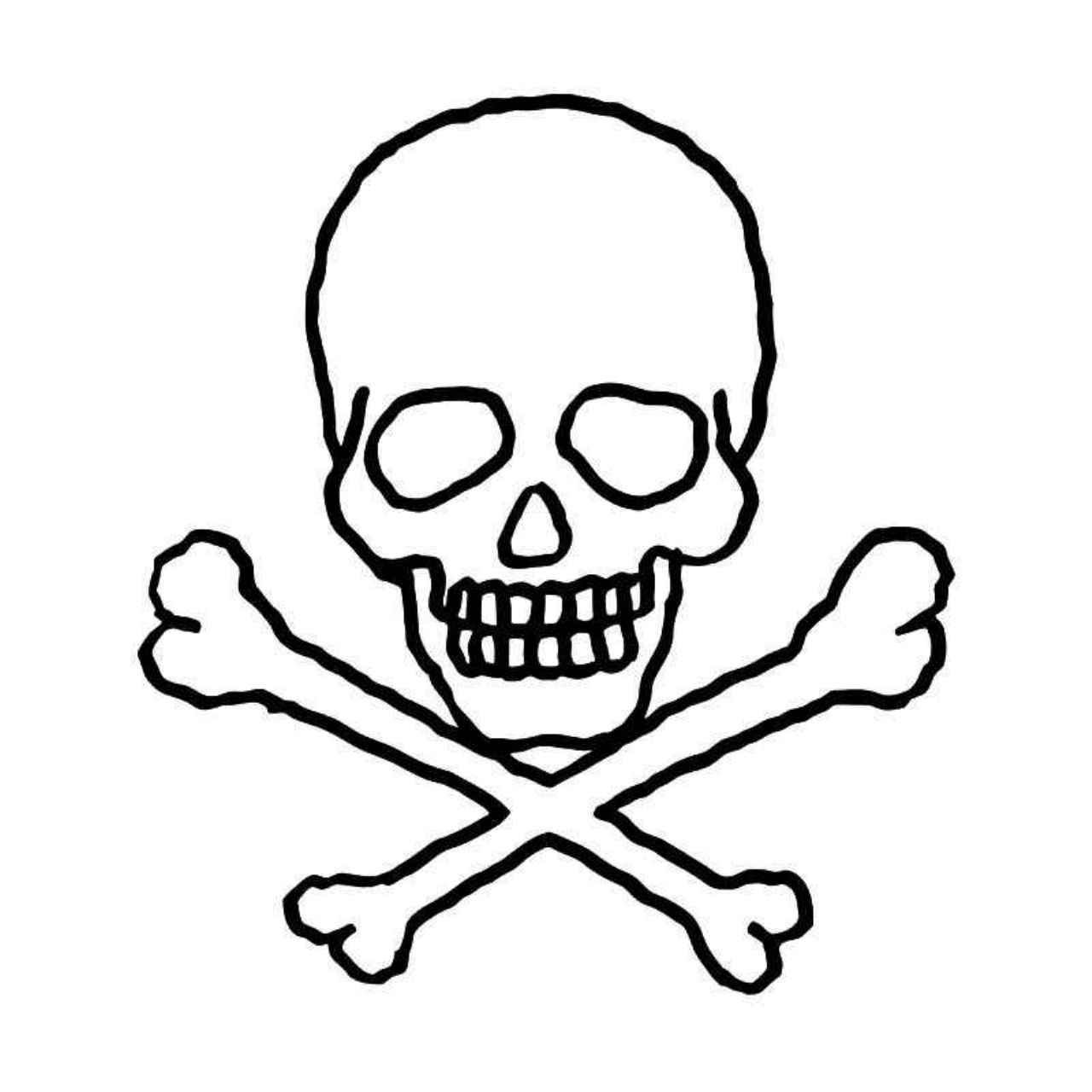 1280x1280 Skull Crossbones Vinyl Decal Sticker Skull Vinyl Decals