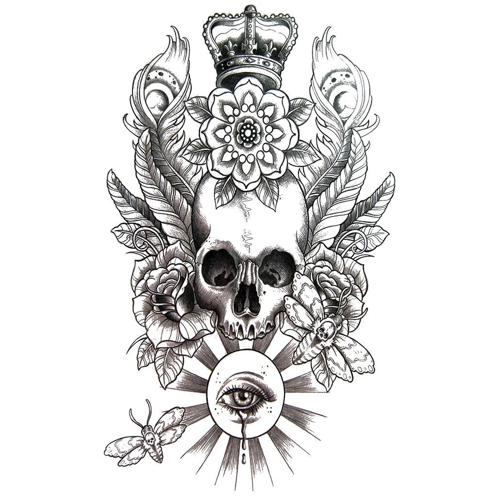 Skull Crown Drawing