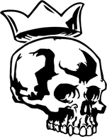 151x193 Skull Crown Sticker